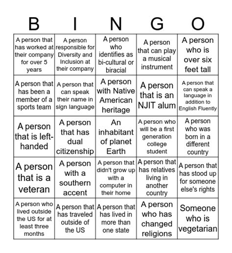 diversity bingo|diversity bingo for college students.